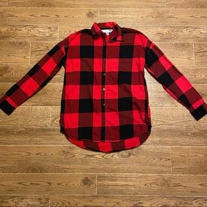 Old Navy | The Boyfriend Shirt Red Checked Flannel
